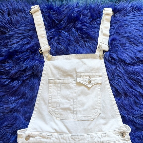 TRUE RELIGION Ripped Frayed Hem Jean Denim Overalls - Picture 7 of 14